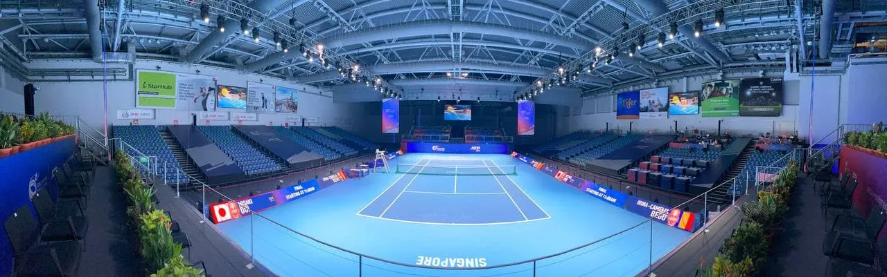 Singapore Tennis Open 2021 court setup